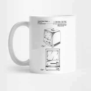 Original Apple Macintosh Computer Patent Black Mug